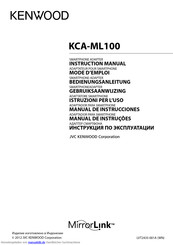 Kenwood KCA-ML100 Bedienungsanleitung