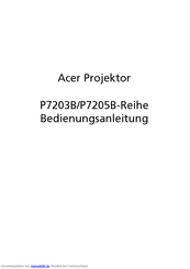 Acer P7203B-Reihe Bedienungsanleitung