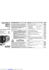 Burkert 8623-2 Standard Installationanleitung Und Betriebsanleitung