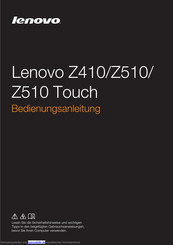 Lenovo 510 Touch Bedienungsanleitung