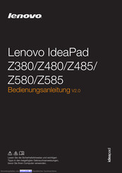 Lenovo IdeaPadZ580 Bedienungsanleitung
