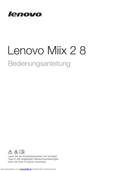 Lenovo Miix 2 8 Bedienungsanleitung