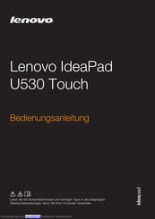 Lenovo IdeaPad U530 Touch Bedienungsanleitung