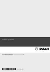 Bosch HBC86K7.3 HBC86K7B3 Gebrauchsanleitung
