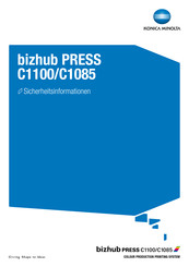 Konica Minolta bizhub PRESSC1100 Sicherheitsinformationen