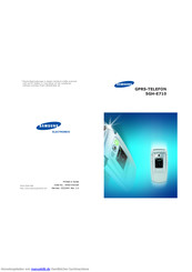 Samsung SGH-E710 Benutzerhandbuch