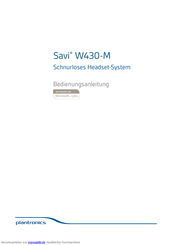 Plantronics Savi W430-M Bedienungsanleitung