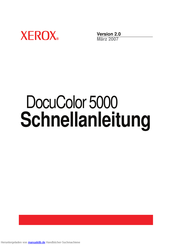 Xerox DocuColor 5000 Schnellanleitung