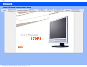 Philips LCD Monitor 170P5 Anleitung