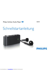 Philips GoGEAR SA018 Schnellstartanleitung