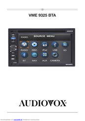 Audiovox VME9325BTA Bedienungsanleitung