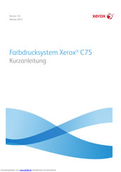 Xerox CopyCentre C75 Kurzanleitung