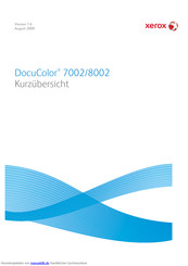 Xerox DocuColor 7002 Kurzübersicht