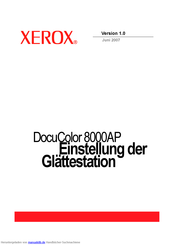 Xerox DocuColor 8000AP Einstellung