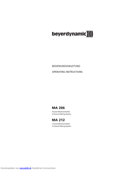 Beyerdynamic MA 206 Bedienungsanleitung