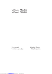 Electrolux LAVAMAT 76650 A3 Benutzerhandbuch