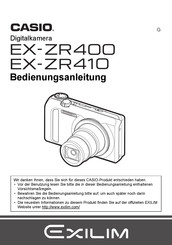 Casio Exilim EX-ZR410 Bedienungsanleitung