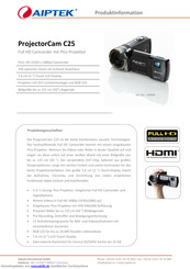 AIPTEK ProjectorCam C25 Handbuch