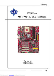 MSI KT4 Ultra Benutzerhandbuch
