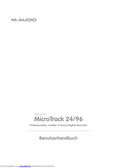 M-Audio MicroTrack 24/96 Benutzerhandbuch