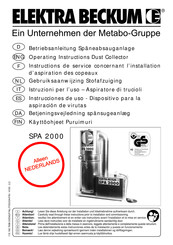 Elektra Beckum Metabo SPA 2000 Betriebsanleitung
