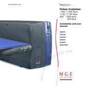 MGE UPS Systems Pulsar Evolution 500 Rack Bedienungs Und Installationsanleitung Handbuch