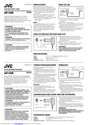 JVC AP-V8E Kurzanleitung