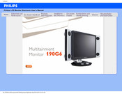 Philips Multitaintment Monitor 190G6 Benutzerhandbuch