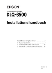 Epson DLQ-3500 Installationshandbuch