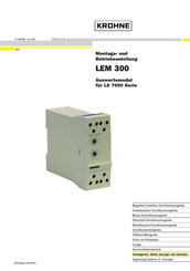 KROHNE LEM 300 Betriebsanleitung