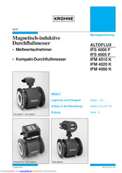 KROHNE ALTOFLUX IFS 4020K Betriebsanleitung