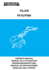 Honda TILLER F510 Bedienungsanleitung