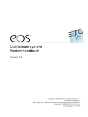 ETC Eos v1.4 Bedienhandbuch