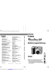 Canon PowerShot G6 Bedienungsanleitung