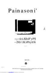 Panasonic TX-25LK1S Bedienungsanleitung