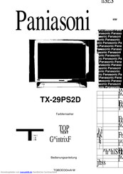 Panasonic TX-29PS2D Bedienungsanleitung