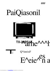 Panasonic TX-29PS1F Bedienungsanleitung