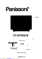 Panasonic TX-29T60D Bedienungsanleitung