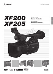 Canon XF200 Bedienungsanleitung