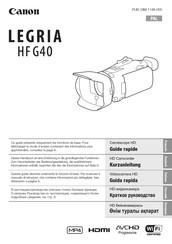 Canon Legria HF G40 Kurzanleitung