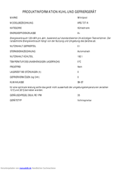 Whirlpool ARG 727/A Kurzanleitung