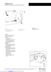 Whirlpool ARG 913-A+ Kurzanleitung