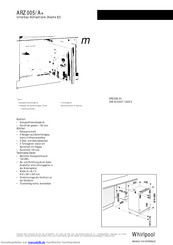 Whirlpool ARZ 005/A+ Kurzanleitung