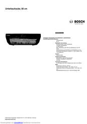Bosch DHU632U Kurzanleitung