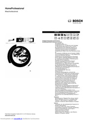 Bosch WAY32842 HomeProfessional Waschvollautomat Kurzanleitung