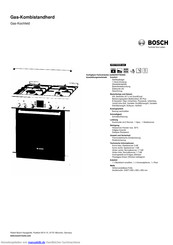 Bosch HGG223124E weiß Gas-Standherd 60cm Gas-Kochfeld Kurzanleitung