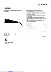 Bosch PHS5263 Kurzanleitung