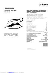 Bosch TDA502412E Kurzanleitung