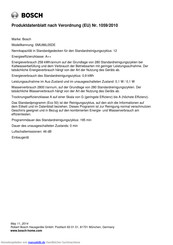Bosch SMU86L05DE Kurzanleitung