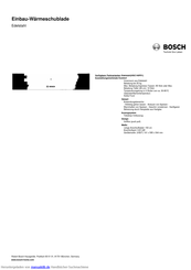 Bosch HSC140P51 Kurzanleitung
